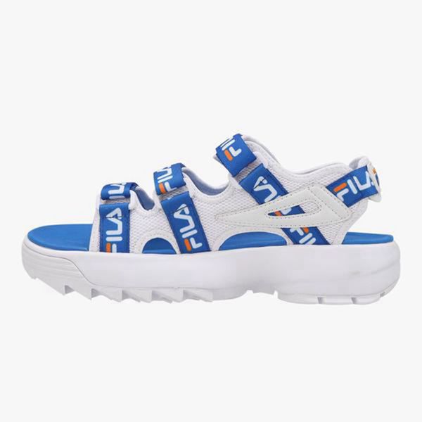 Sandalias Fila Hombre Blancas / Azules - Disruptor Tapey Tape - España 450731DFP